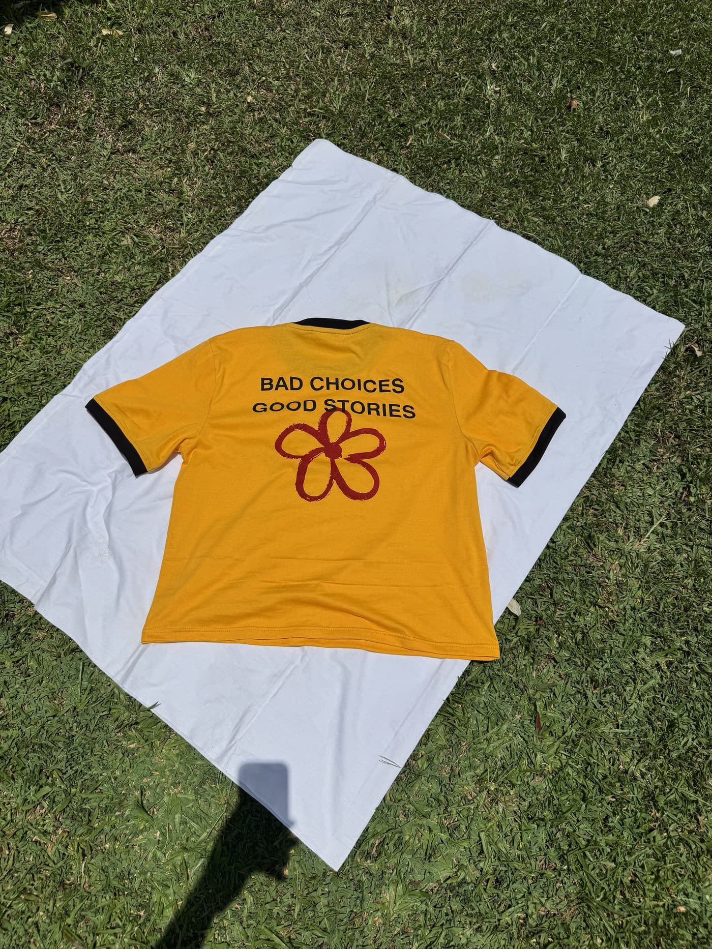 Bloom of Experience Crop back print in full sun